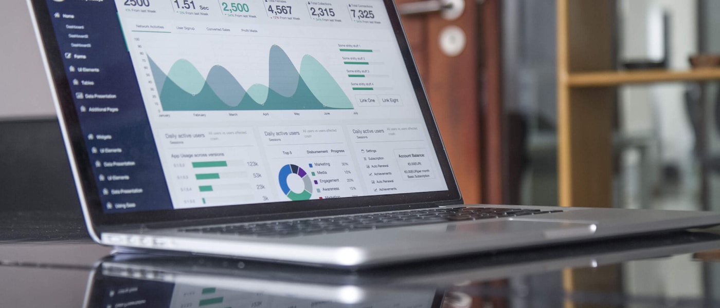 Marketing analytics dashboard showing audience and conversion data