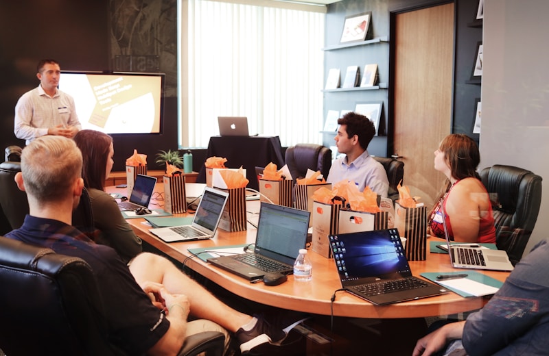Team planning an integrated multi-channel marketing campaign